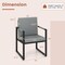 PU Leather Accent Chairs Set of 2 Padded Seats Metal Frame Modern Design